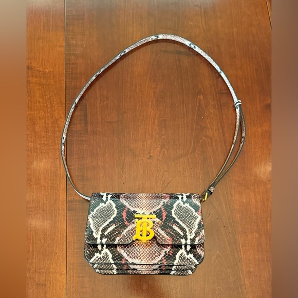Burberry Python Print TB Flap Small Bag - Picture 3 of 8